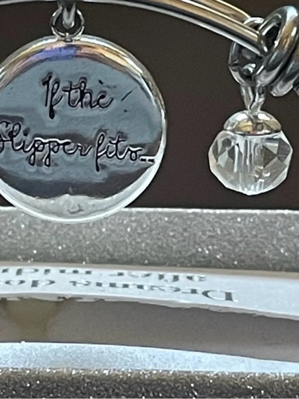 Disney Girls Cinderella Bracelet Silver Plated Stainless Steel - NWT